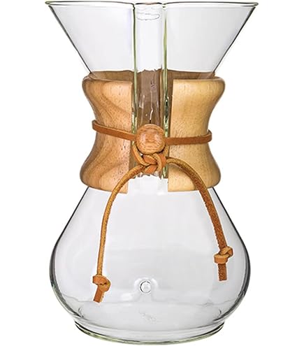 26g-416k【中古】CHEMEX ケメックス　コーヒーメーカー　ガラス　6カップ　CM-6A　6カップ用コーヒーフィルター　FS-100　セット Chemex ケメックス コーヒーメーカー フィルターペーパー 6カップ用